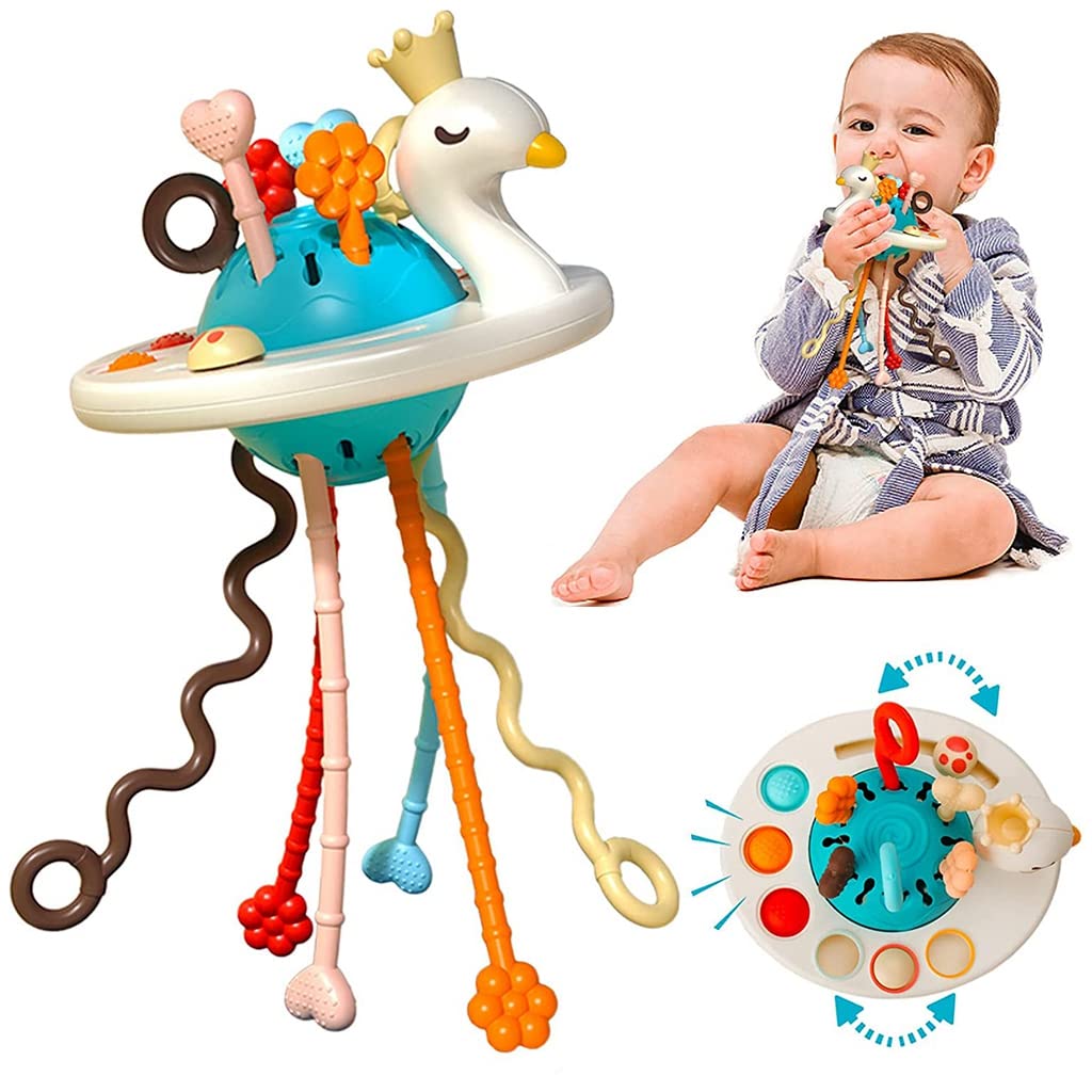 PATPAT Sensory Toys for Kids, Cartoon Swan Activity Toy for Baby Sensory Development Silicone Montessori Toys for Toddler Soothing Toy Kids Interactive Toy Early Educational Toys Gifts for Newborns PATPAT Sensory Toys for Kids, Cartoon Swan Activity Toy for Baby Sensory Development Silicone Montessori Toys for Toddler Soothing Toy Kids Interactive Toy Early Educational Toys Gifts for Newborns